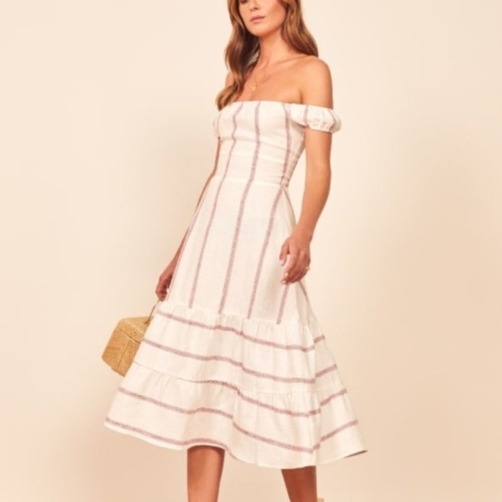 NWT Reformation Toulouse Dress Linen Dress Size 0